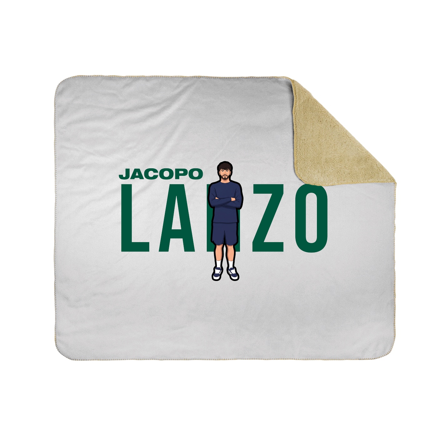 Throw Blanket — Player Name in White