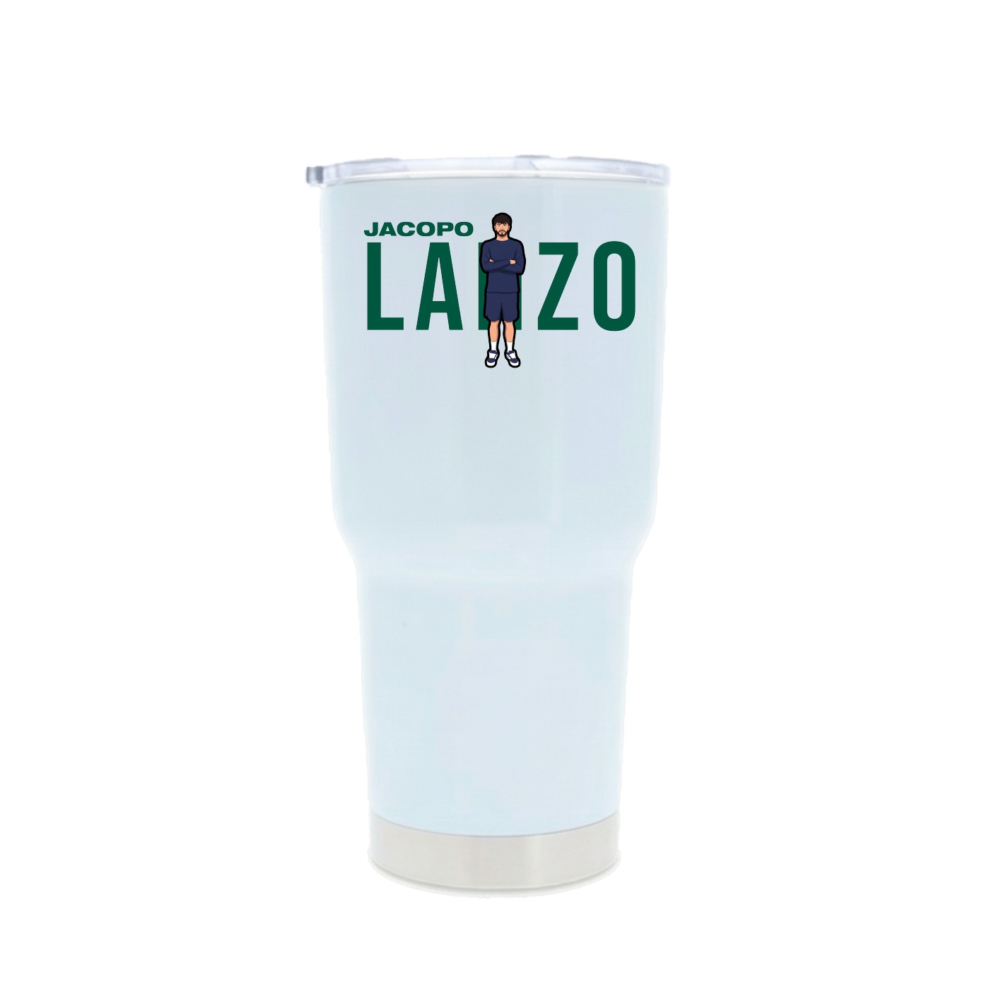 30oz Stainless Steel Tumbler — Player Name in White