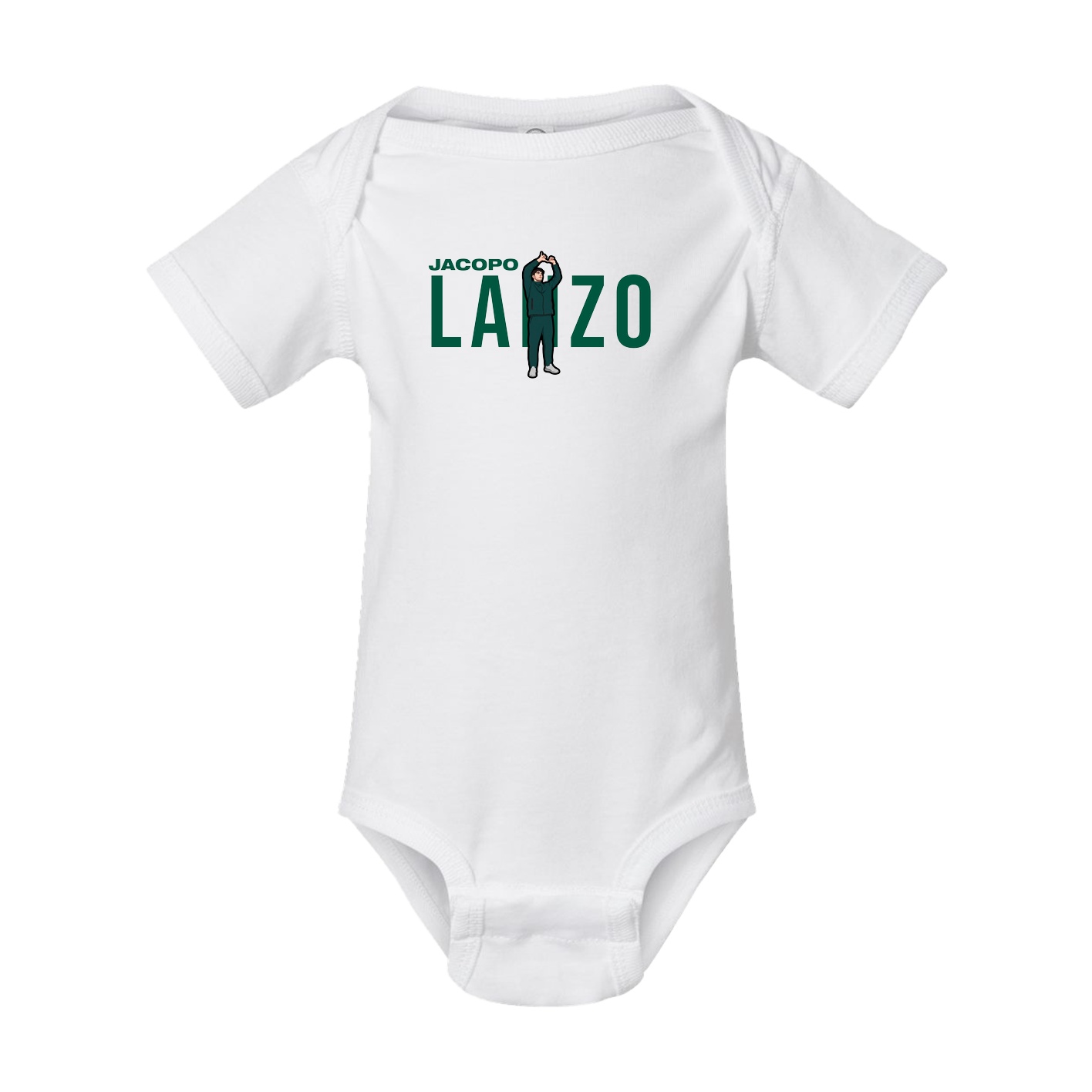 Baby Onesie — Player Name in White