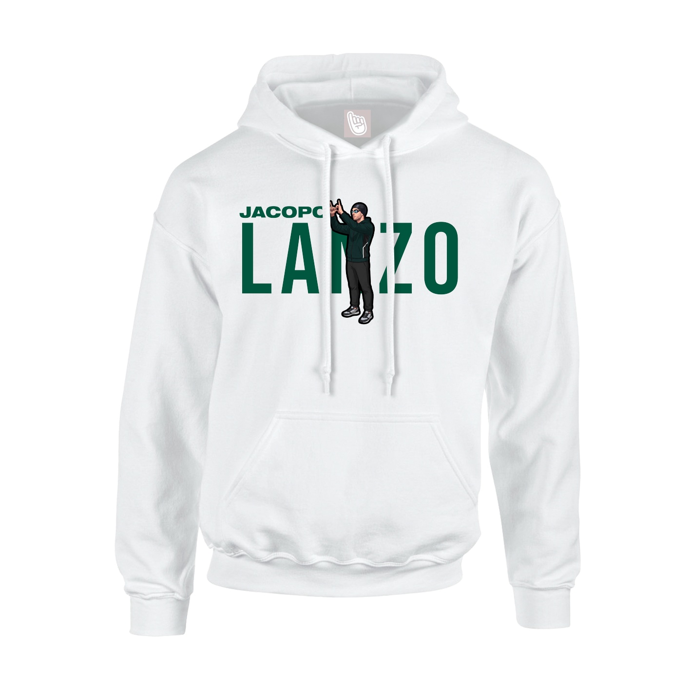 Youth Hoodie — Player Name in White