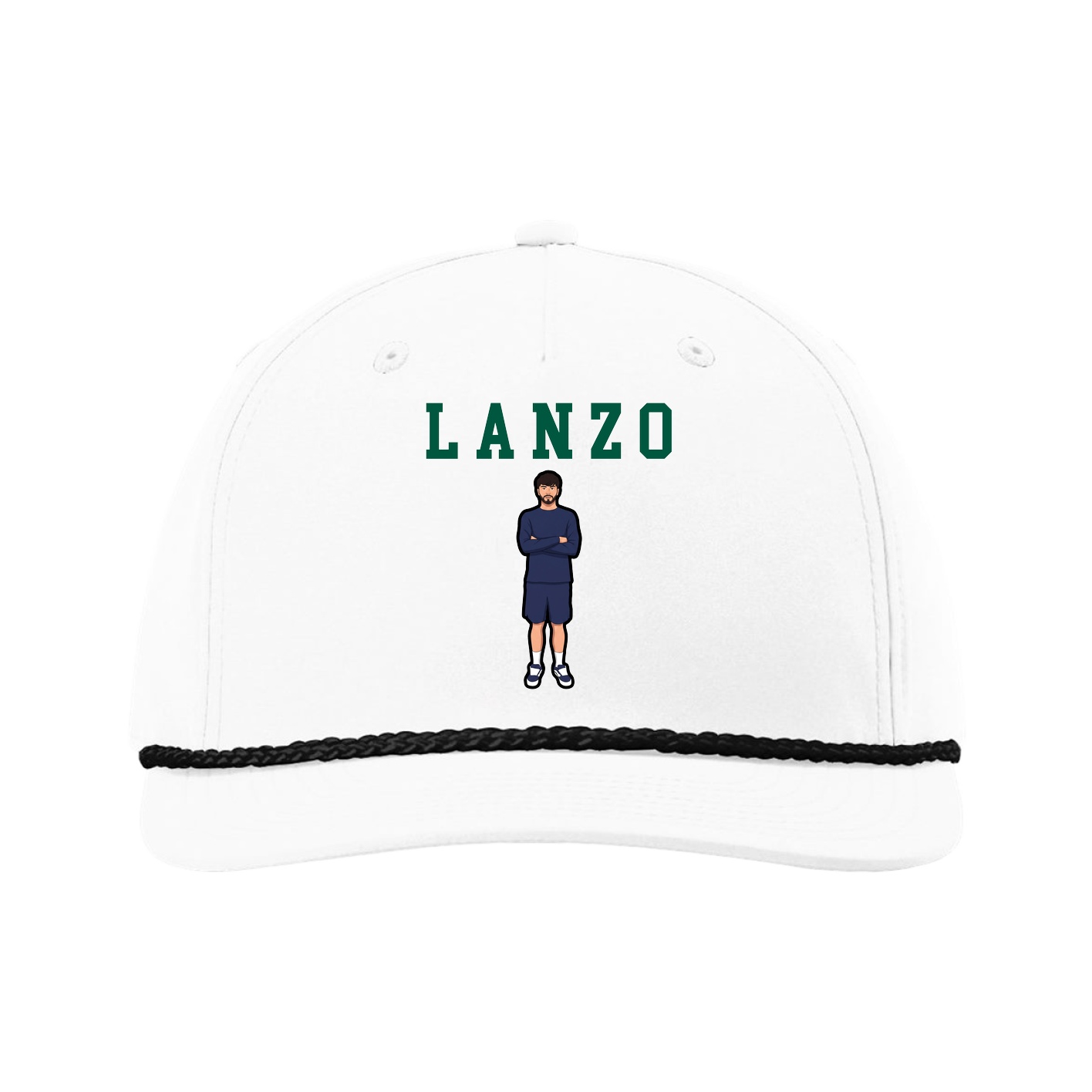 Five-Panel Classic Rope Cap — Shirsey in White