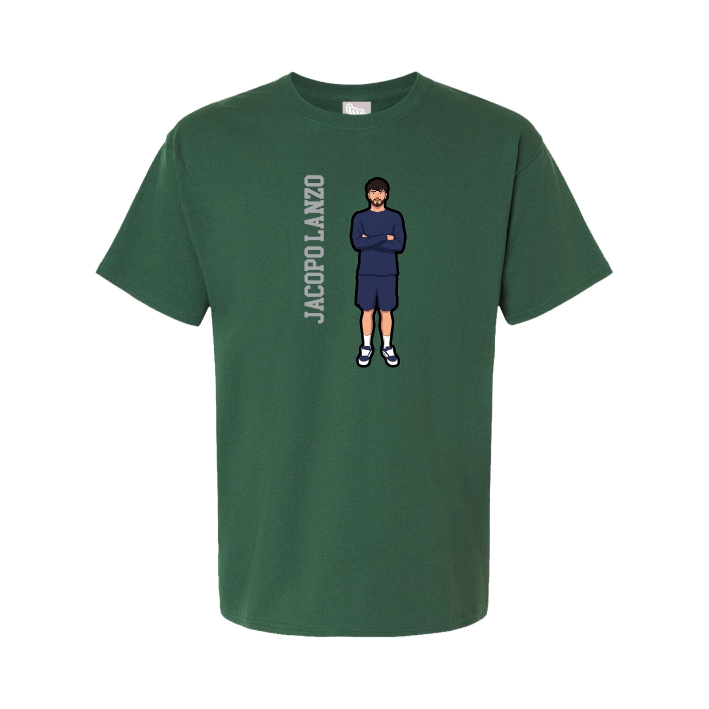Tee — Name Vertical in Green