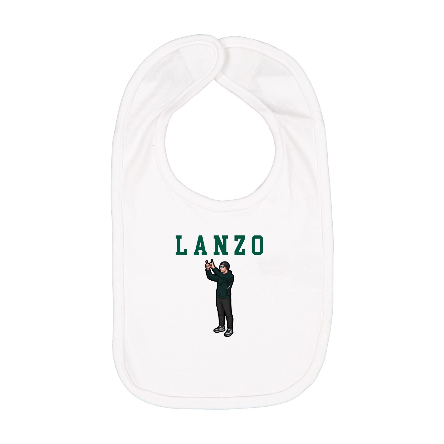 Infant Bib — Shirsey in White
