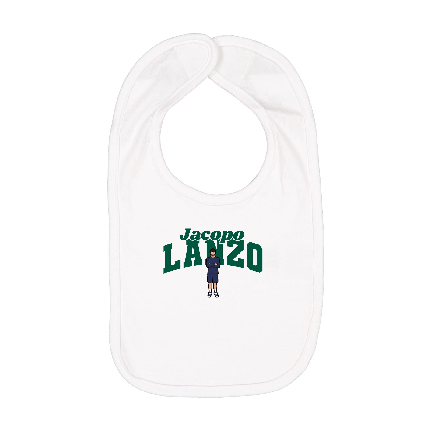 Infant Bib — Signature Arch in White