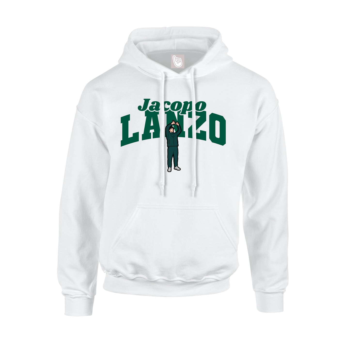 Hoodie — Signature Arch in White