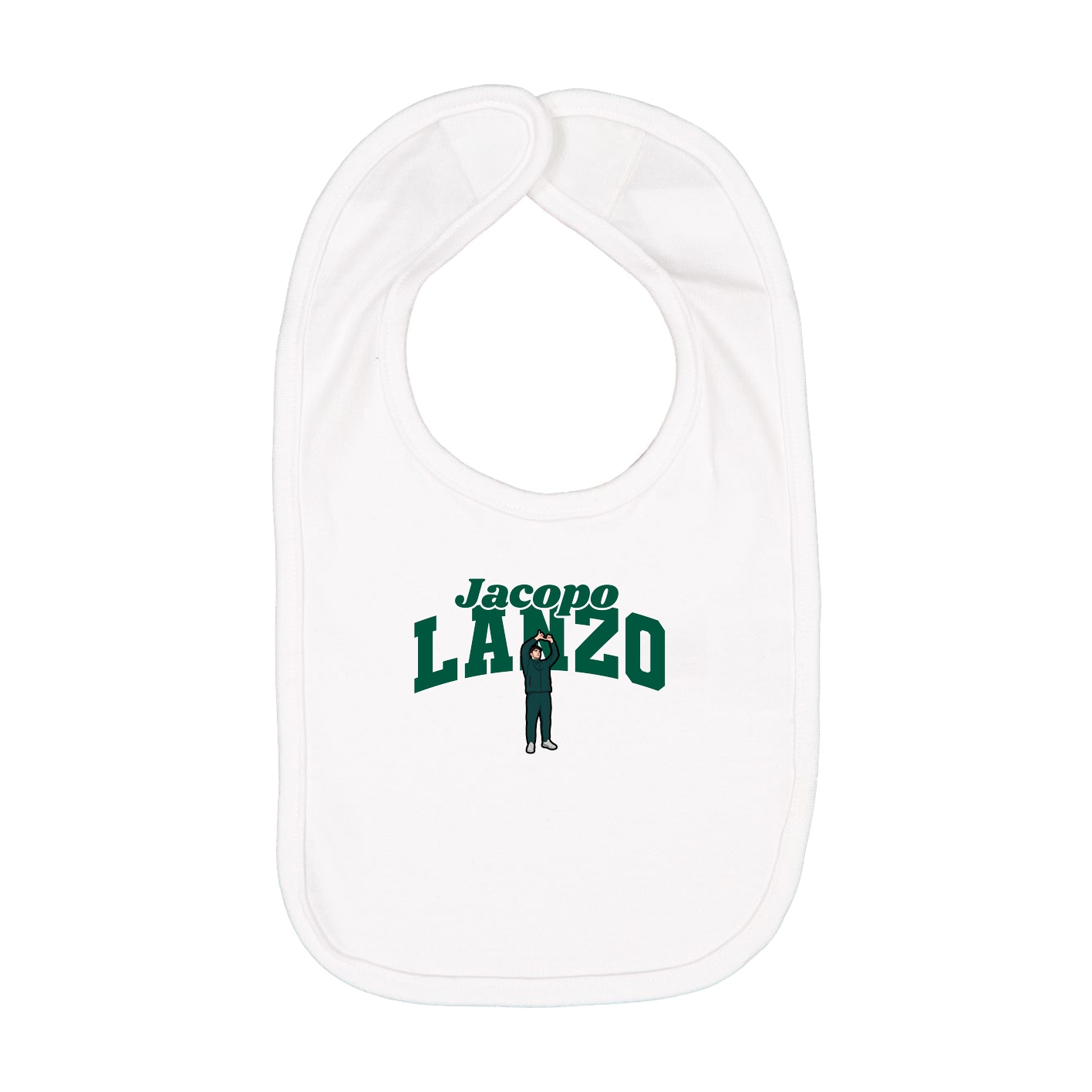 Infant Bib — Signature Arch in White