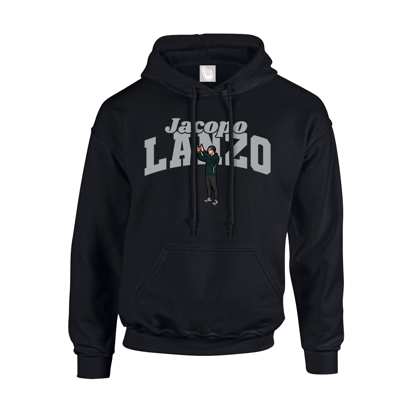 Youth Hoodie — Signature Arch in Black