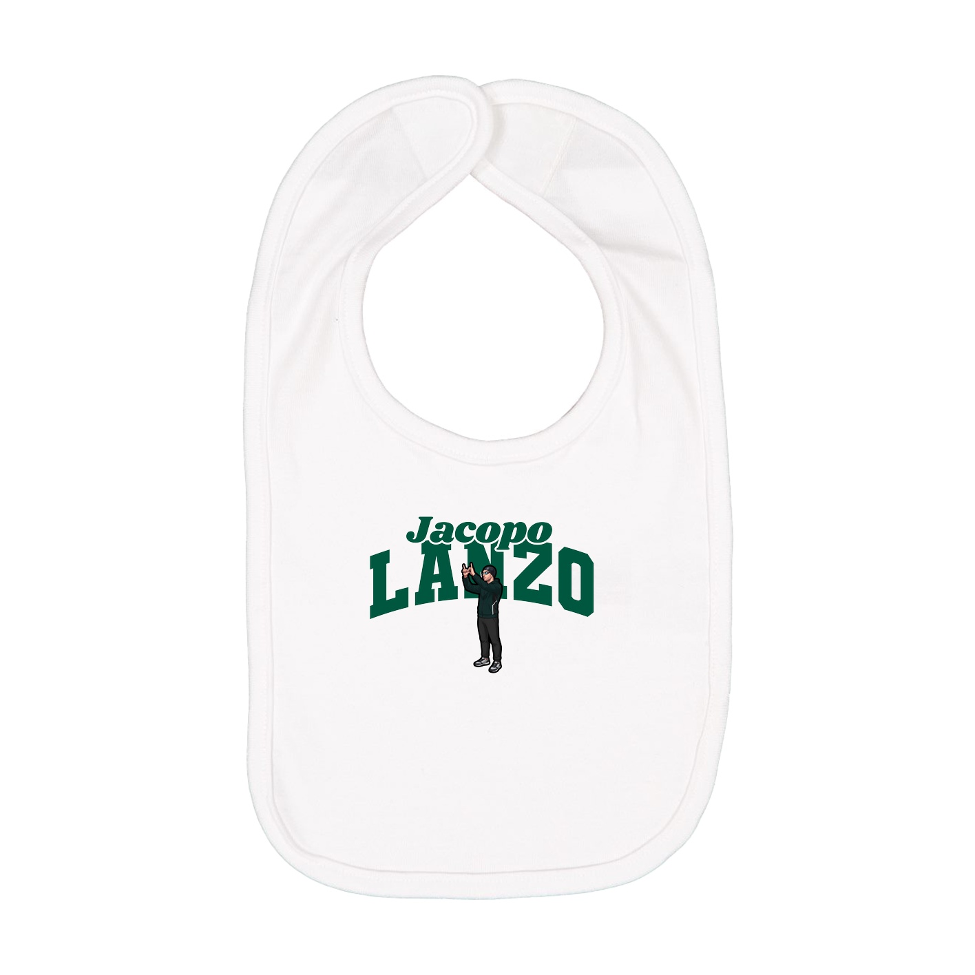 Infant Bib — Signature Arch in White