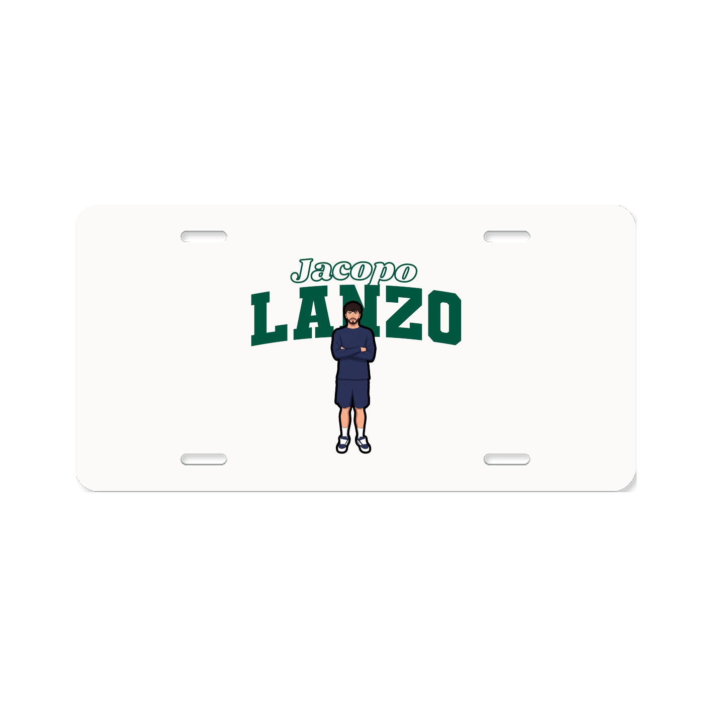 License Plate — Name Arch in Classic
