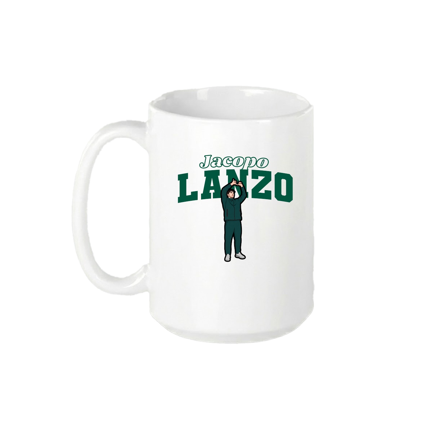 15oz Coffee Mug — Name Arch in White