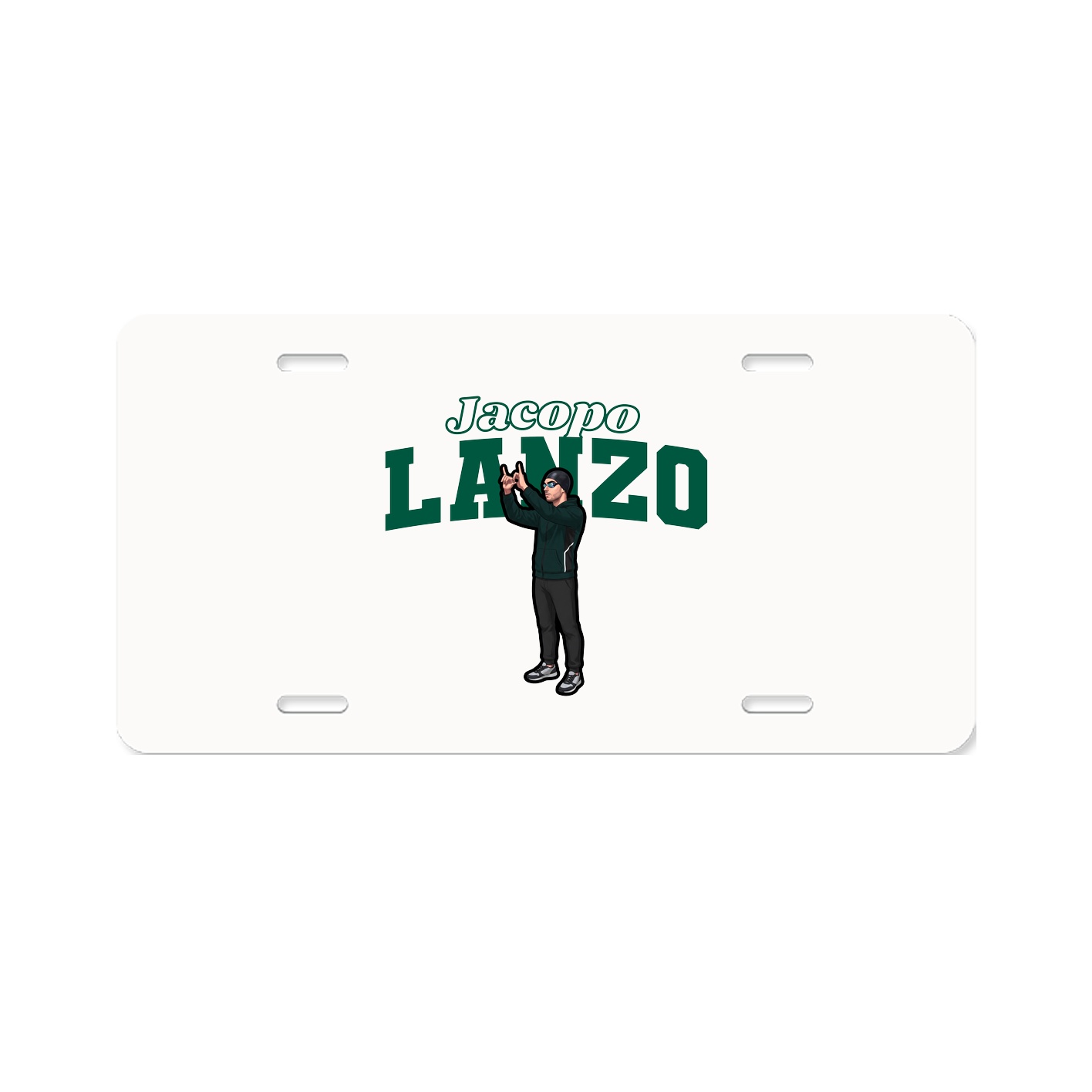 License Plate — Name Arch in Classic