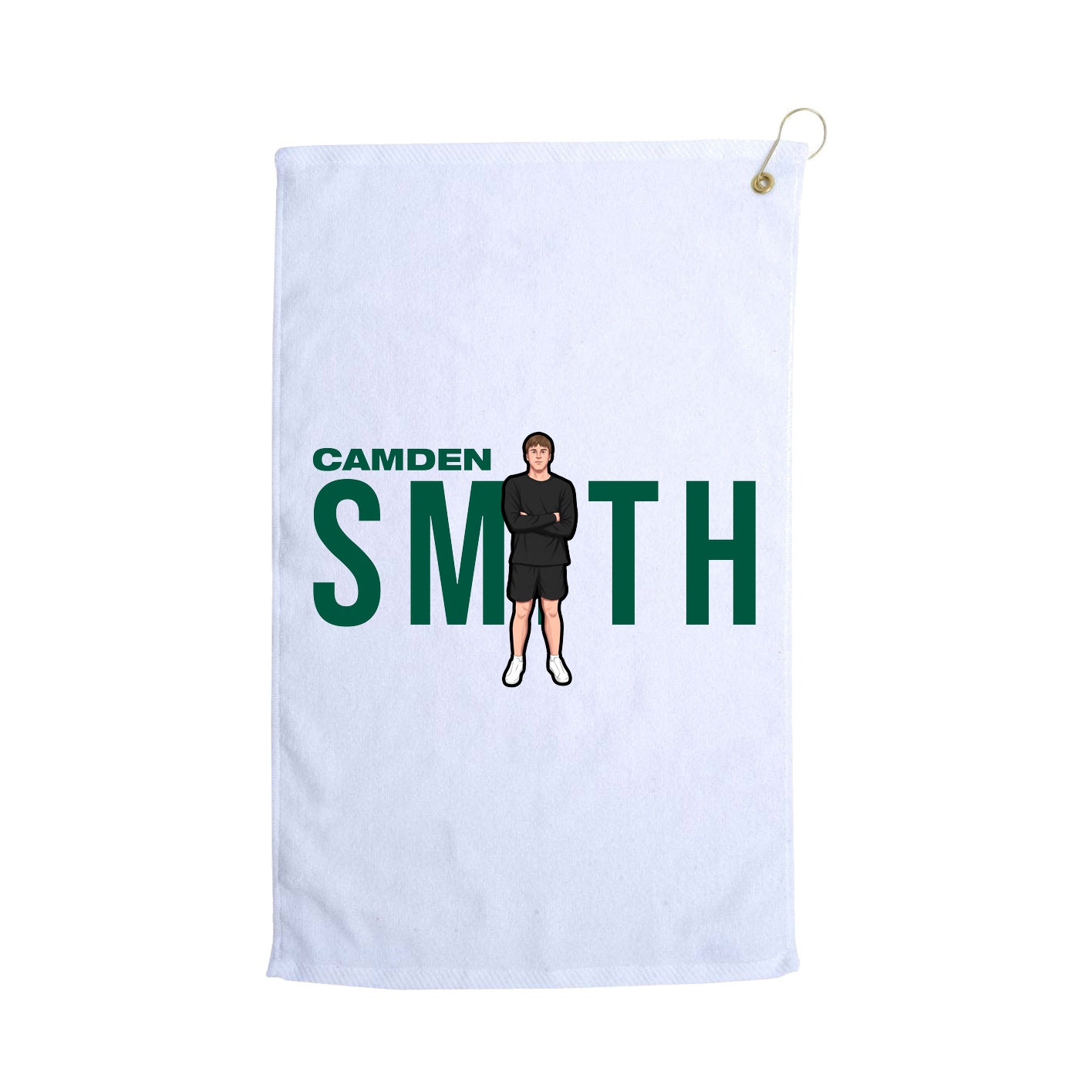 Golf Towel — Player Name in White