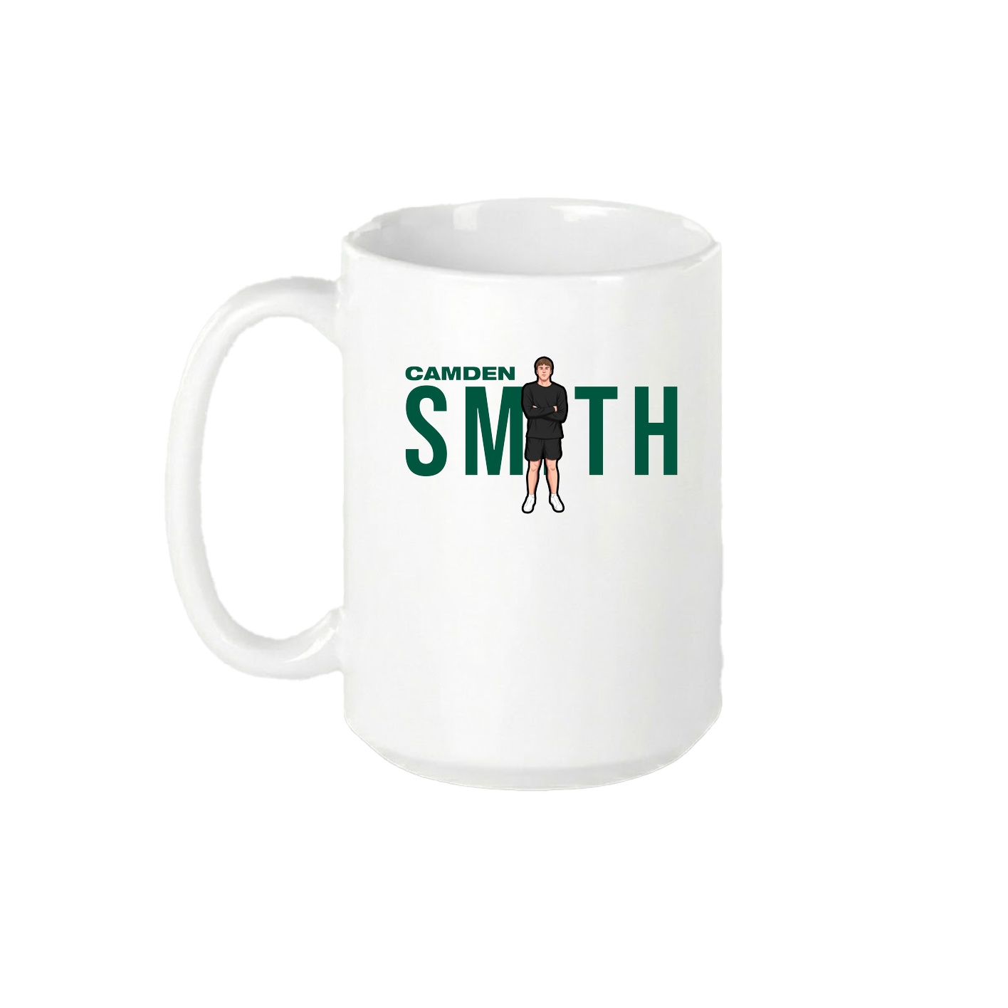 15oz Coffee Mug — Player Name in White
