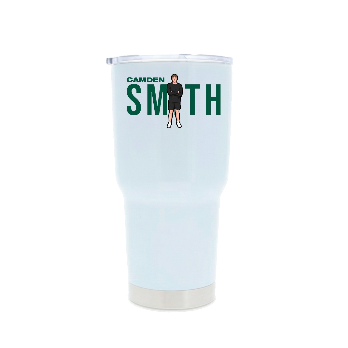 30oz Stainless Steel Tumbler — Player Name in White