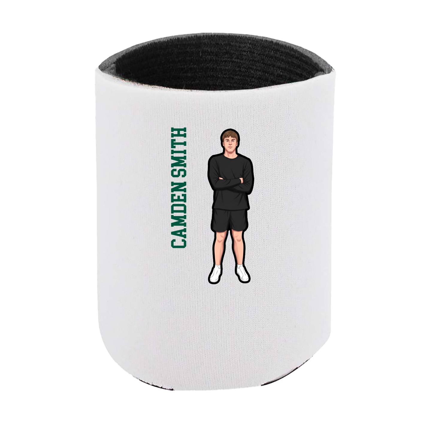 Can Holder — Name Vertical in White