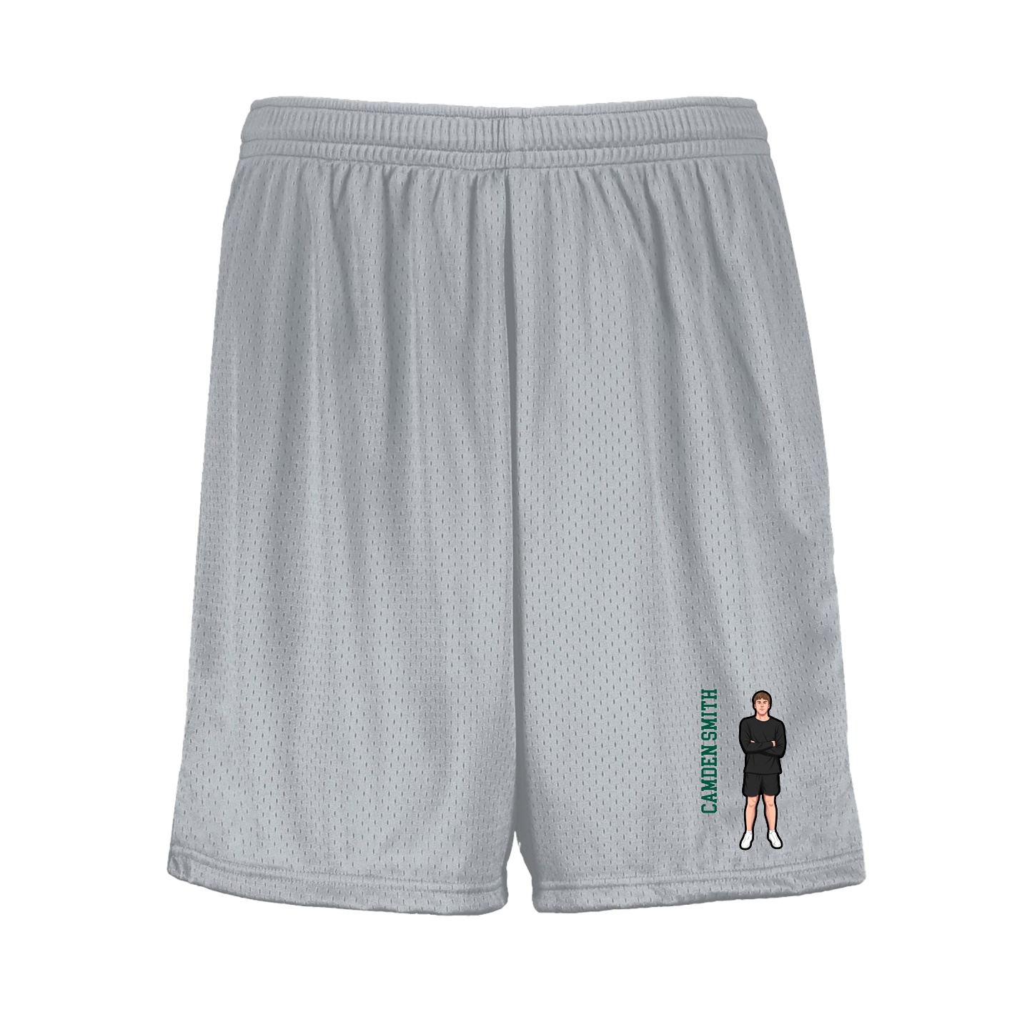 Shorts — Name Vertical in Silver