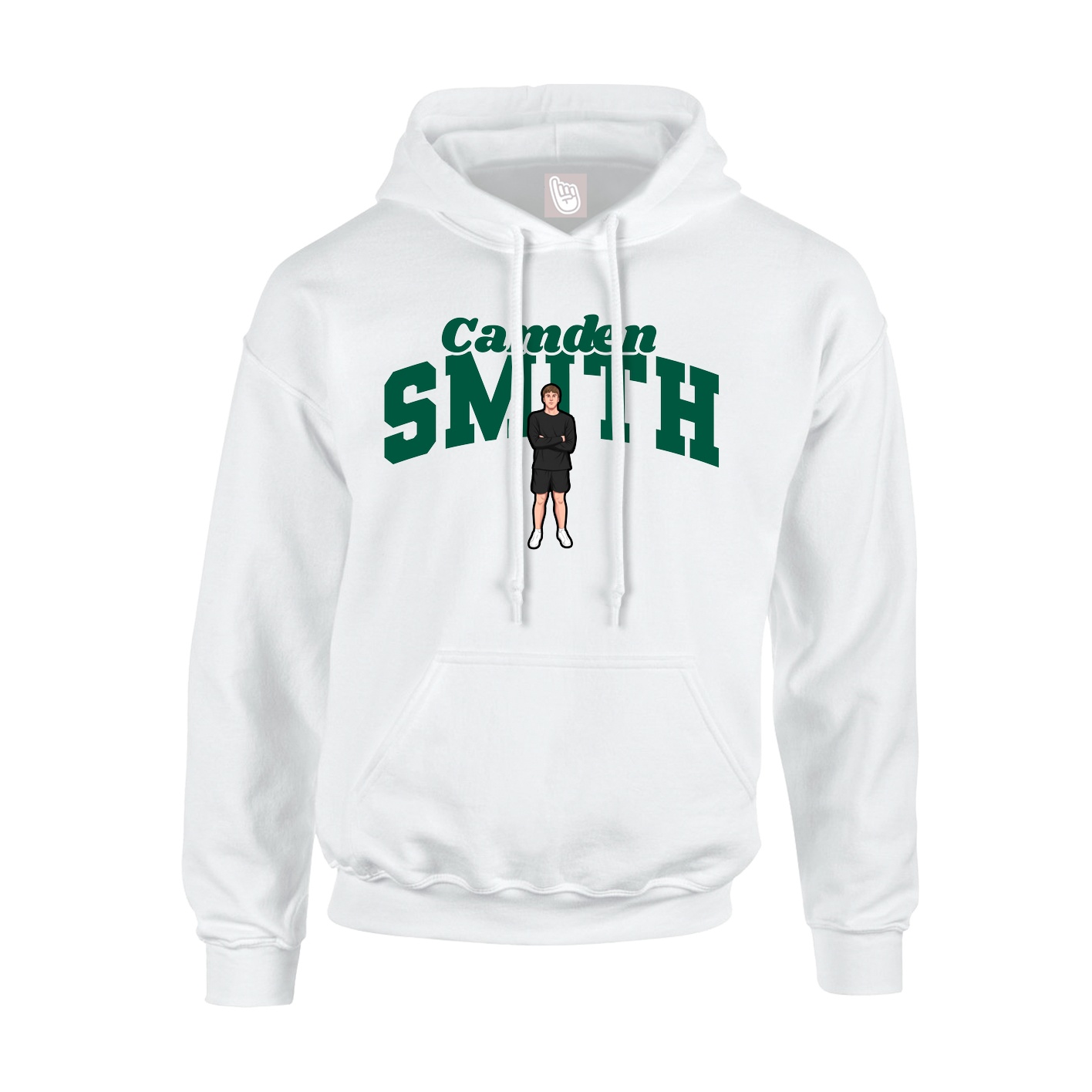 Hoodie — Signature Arch in White