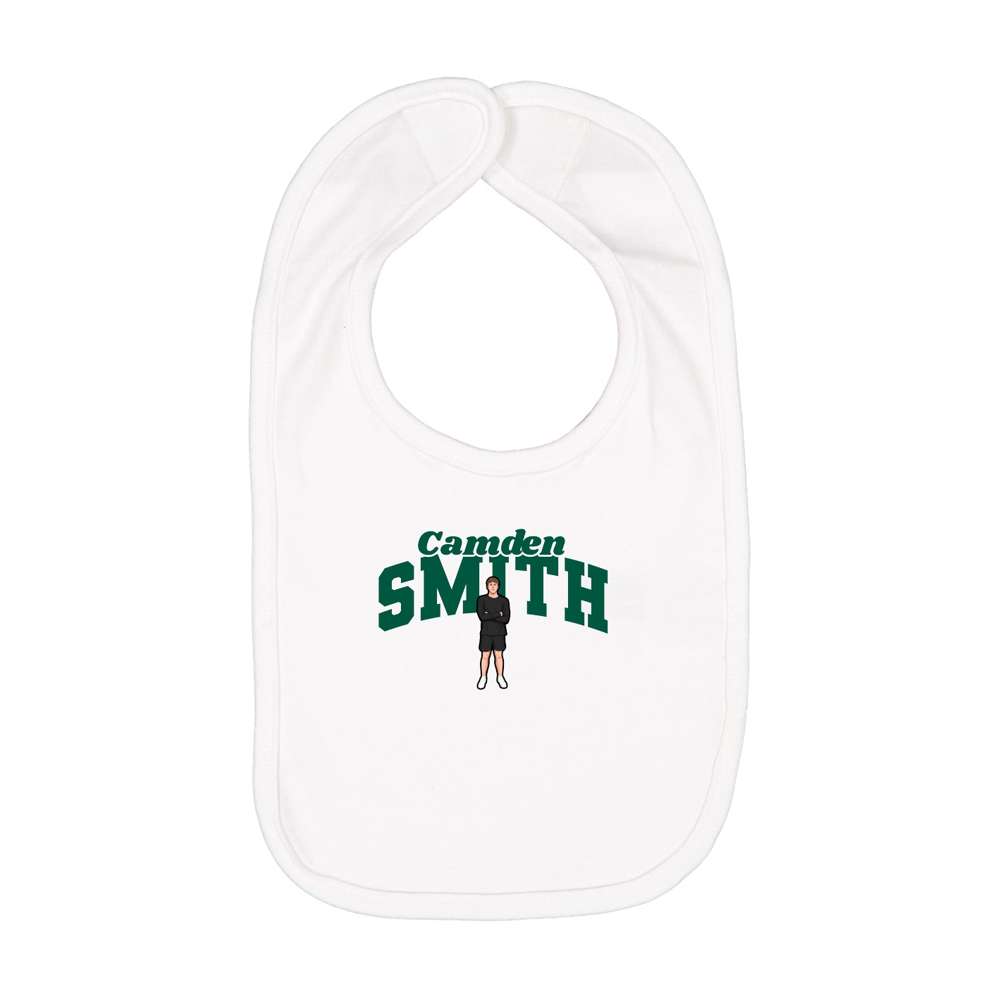 Infant Bib — Signature Arch in White