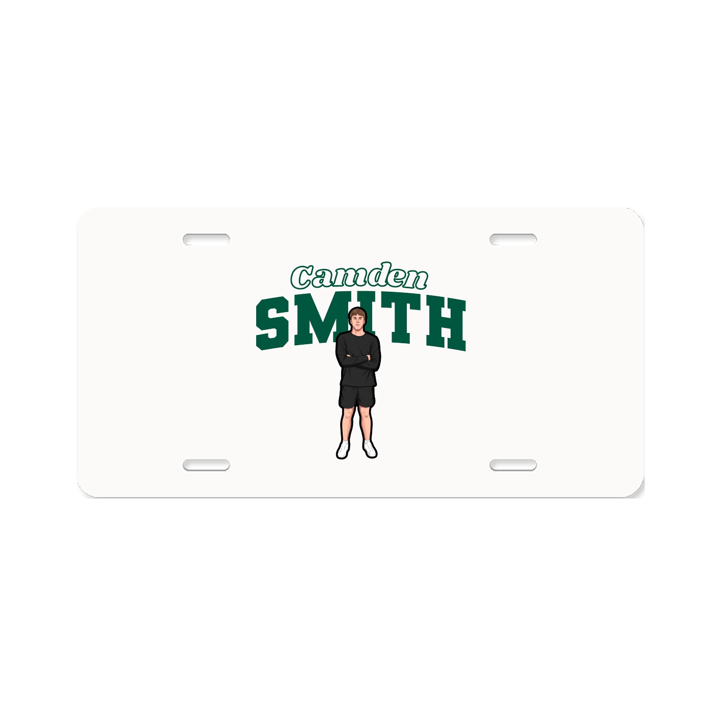 License Plate — Name Arch in Classic