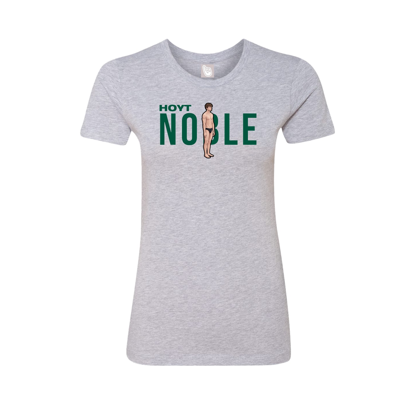 Fitted Women's Tee — Player Name in Grey