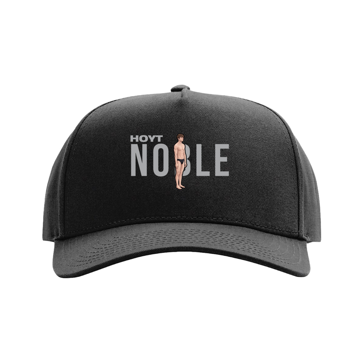 Full Fabric Five-Panel Champ Cap — Player Name in Black
