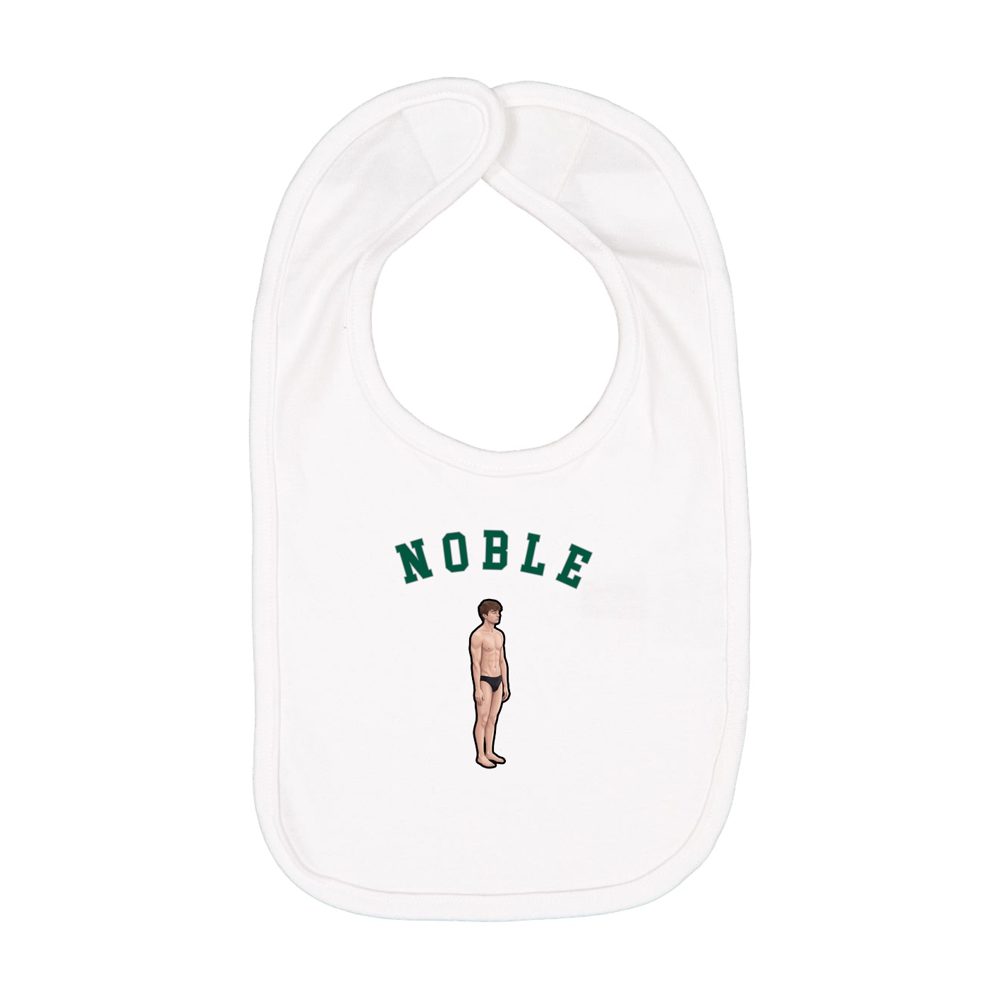 Infant Bib — Shirsey Arch in White