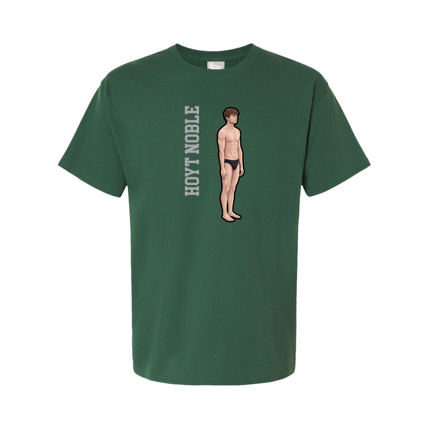 Tee — Name Vertical in Green