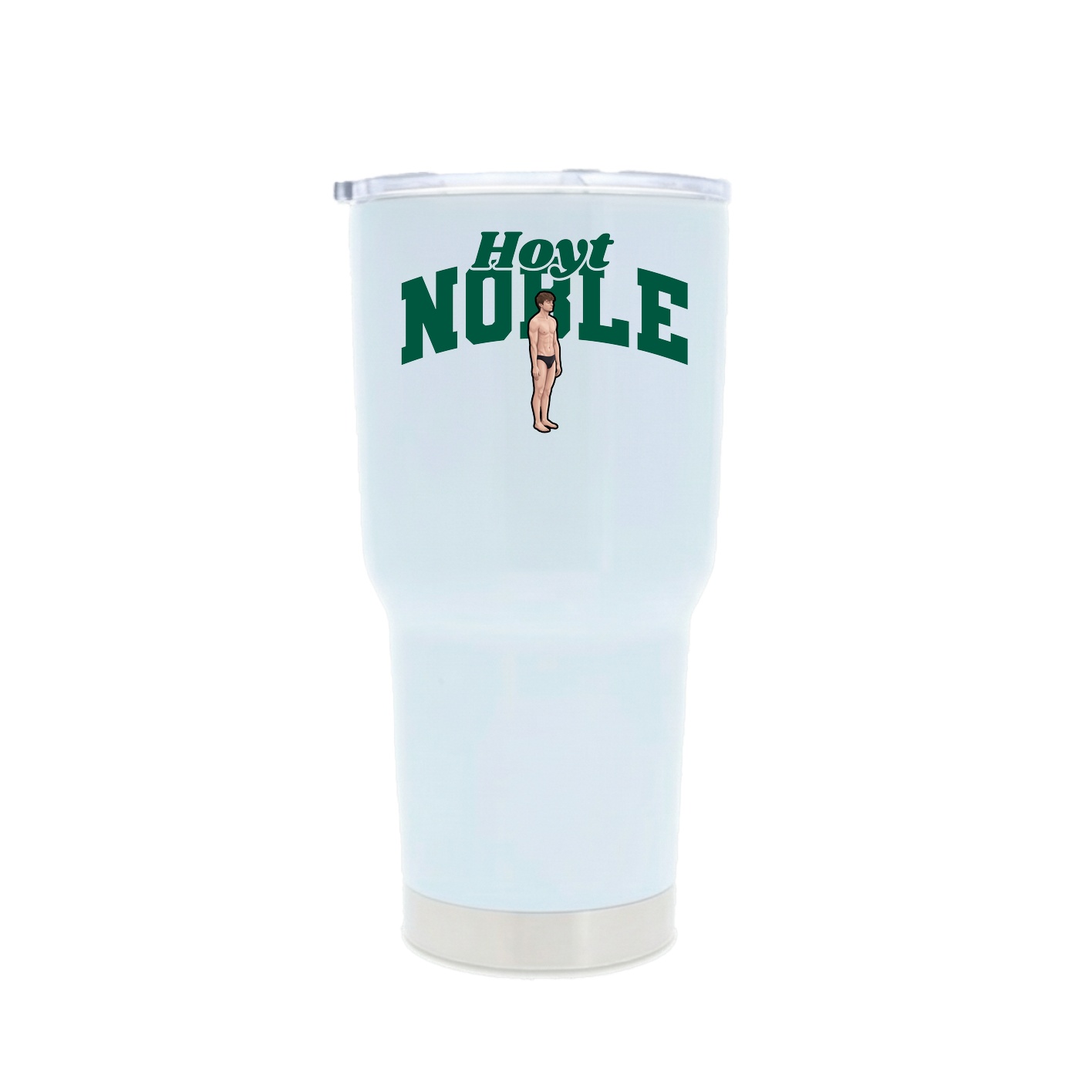30oz Stainless Steel Tumbler — Signature Arch in White