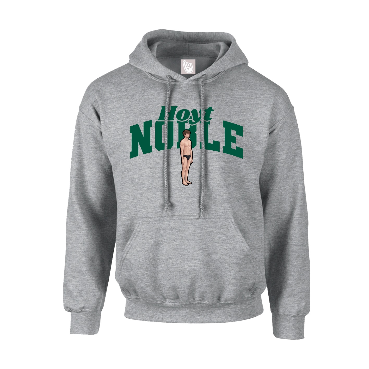 Youth Hoodie — Signature Arch in Grey