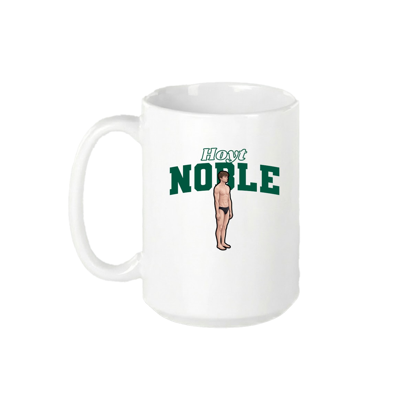 15oz Coffee Mug — Name Arch in White