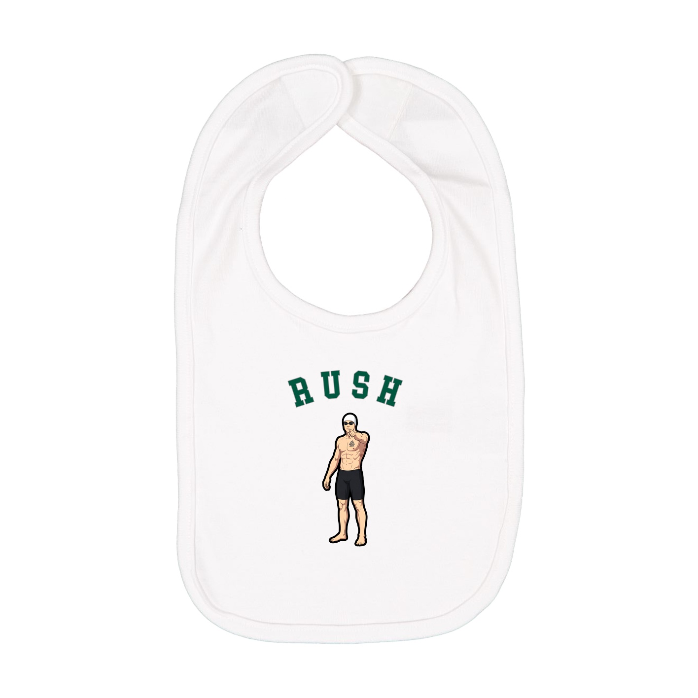 Infant Bib — Shirsey Arch in White