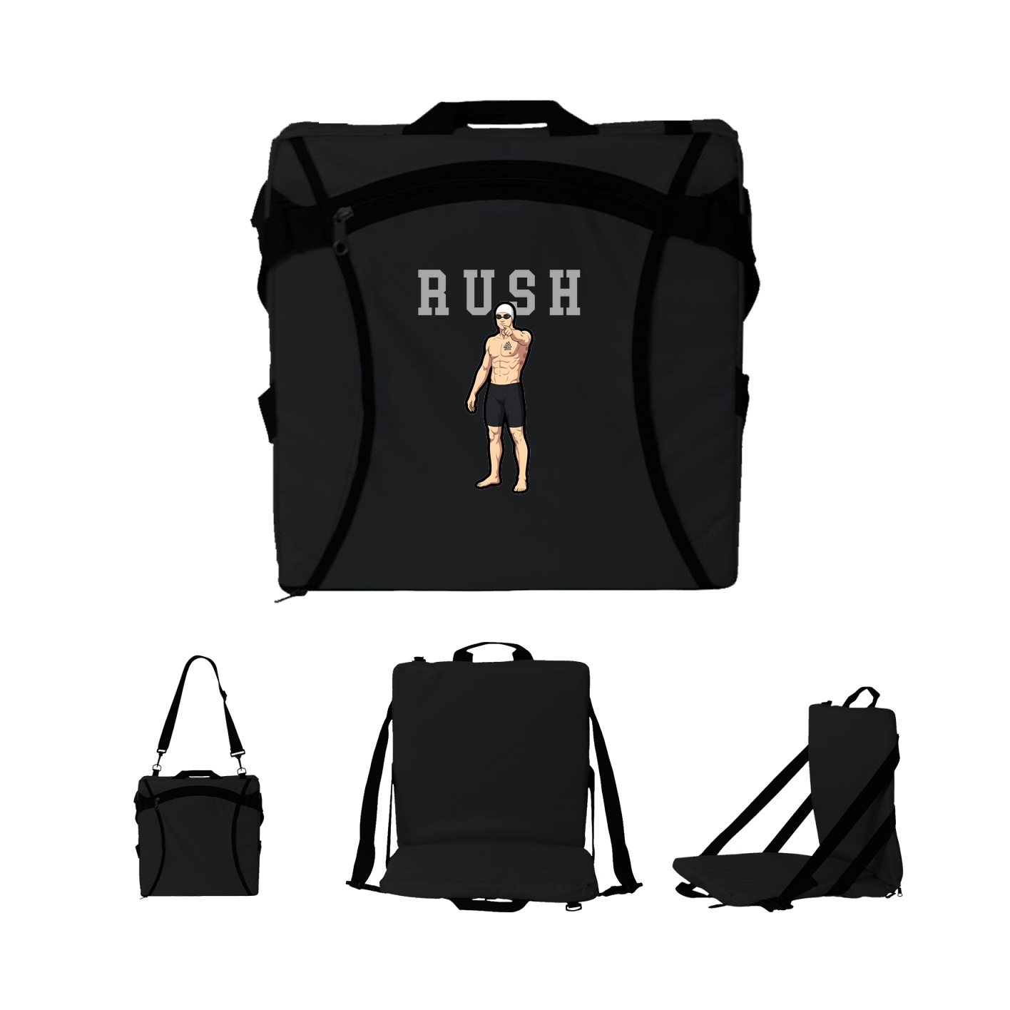 Folding Stadium Seat — Shirsey in Black