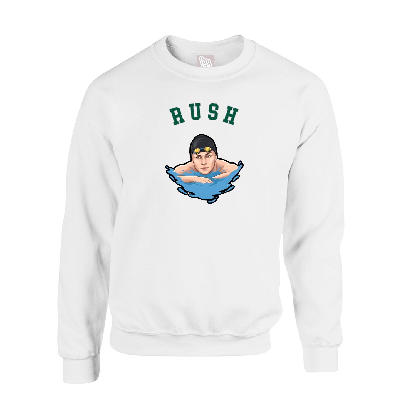Fleece Crew — Shirsey Arch in White