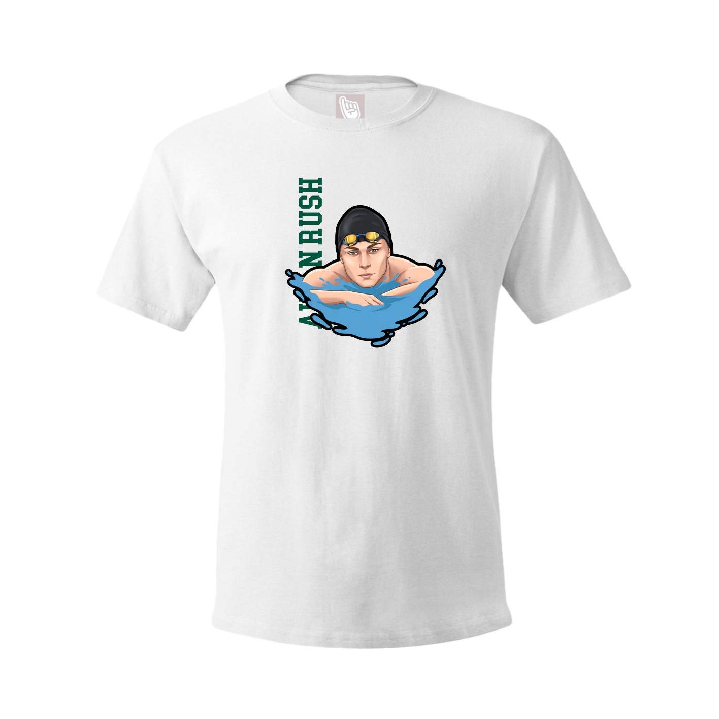 Tee — Name Vertical in White