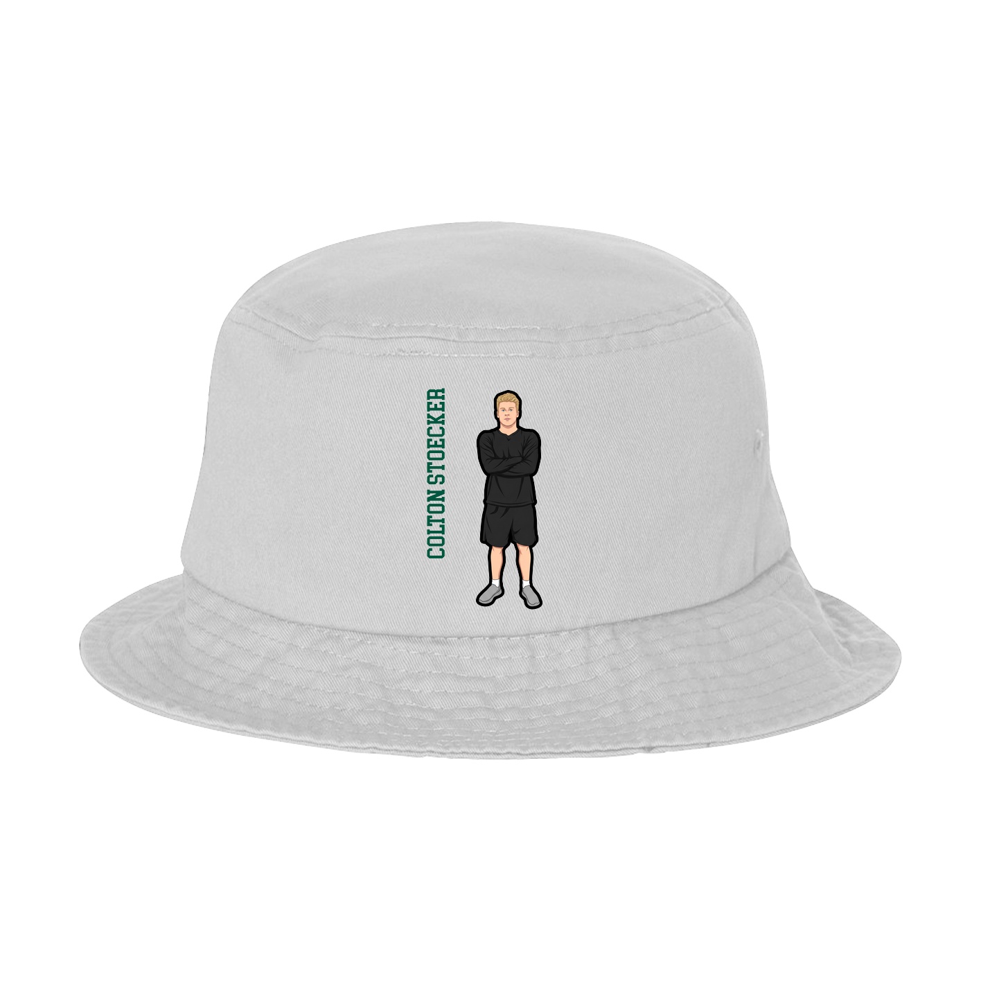Bucket Cap — Name Vertical in White