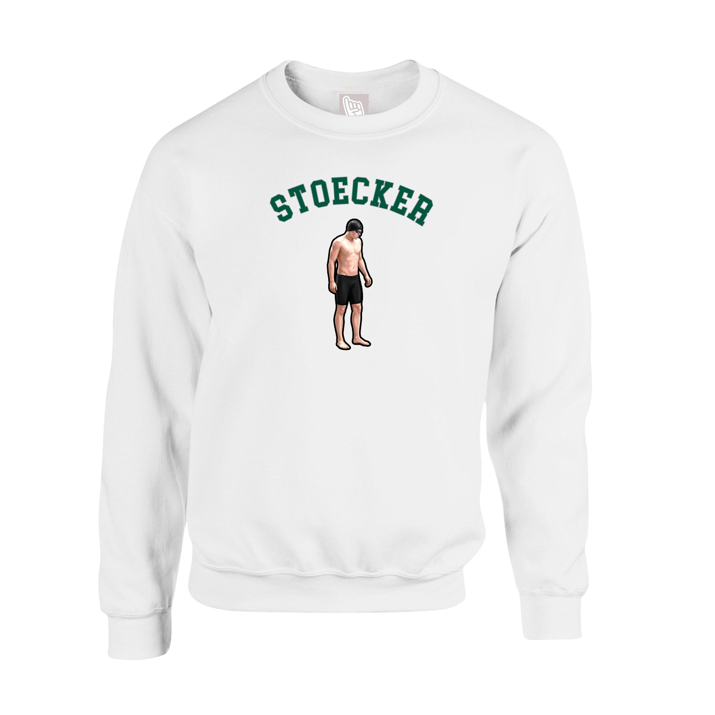 Fleece Crew — Shirsey Arch in White