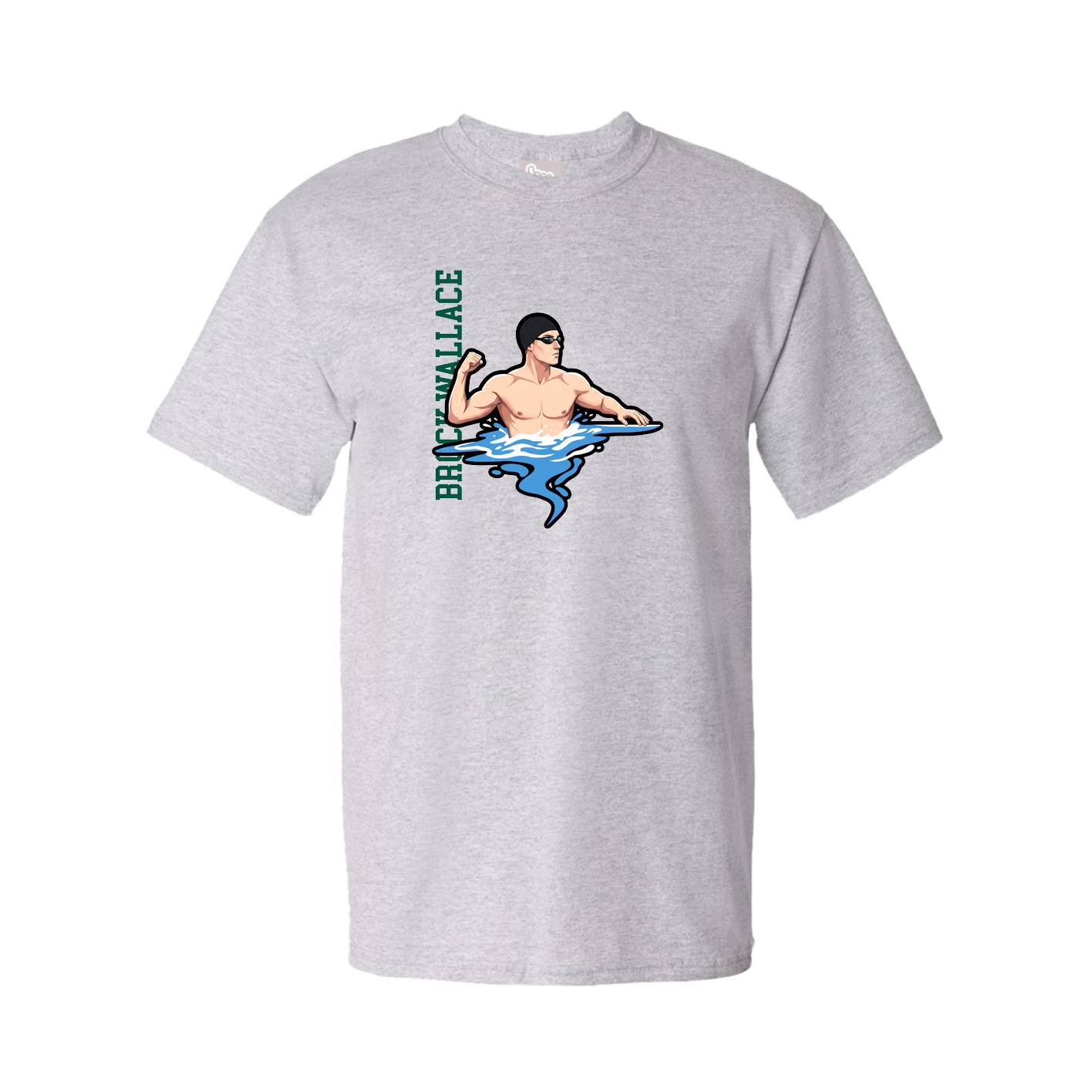 Tee — Name Vertical in Grey