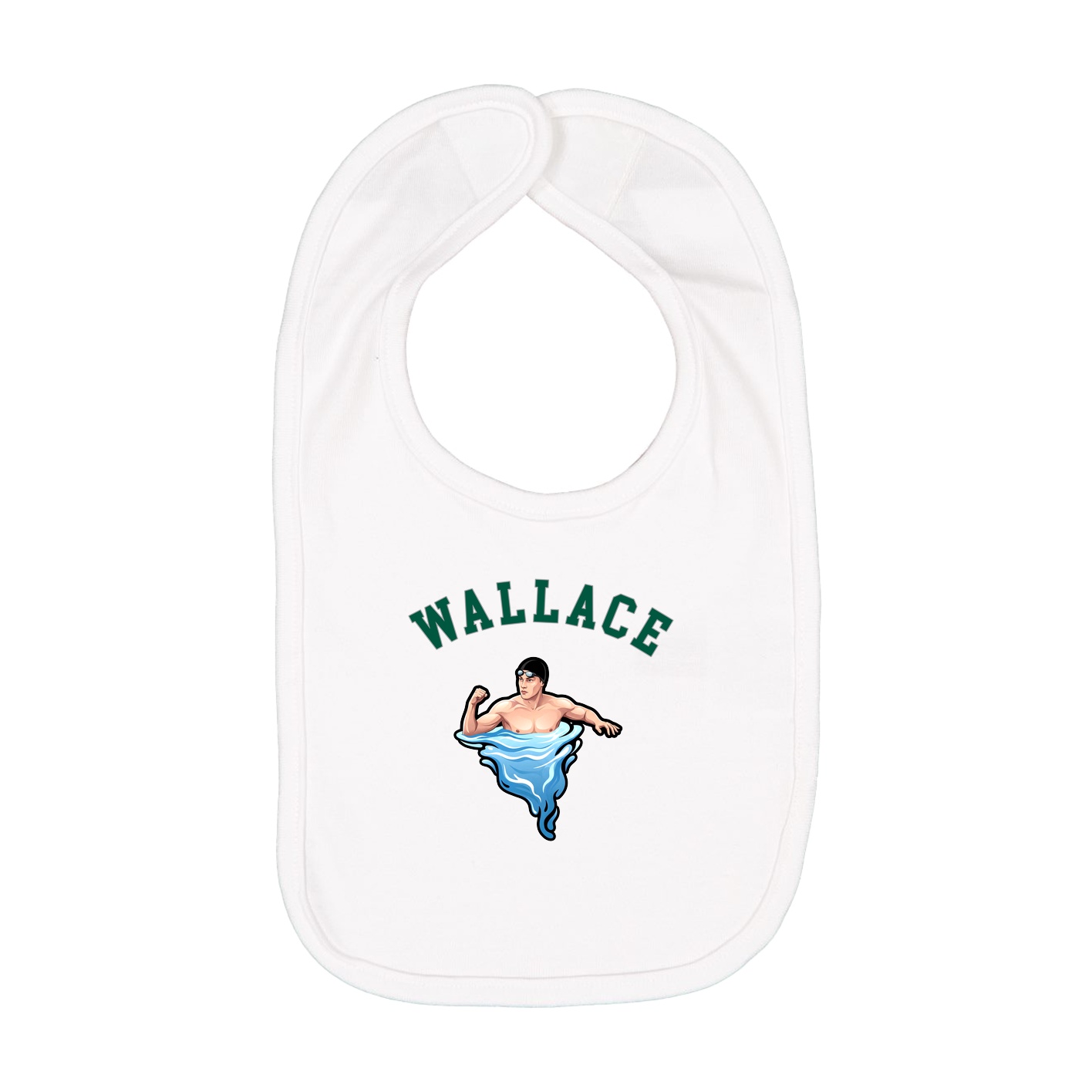 Infant Bib — Shirsey Arch in White
