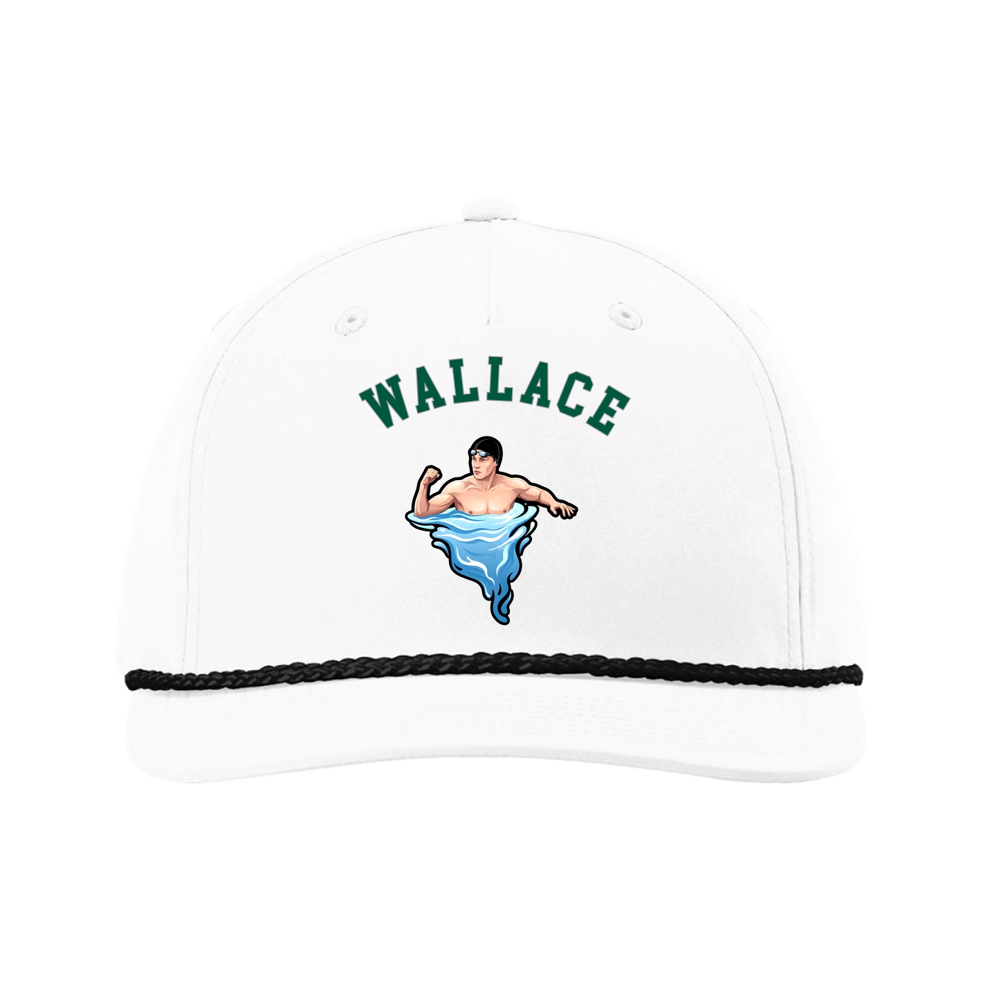 Five-Panel Classic Rope Cap — Shirsey Arch in White