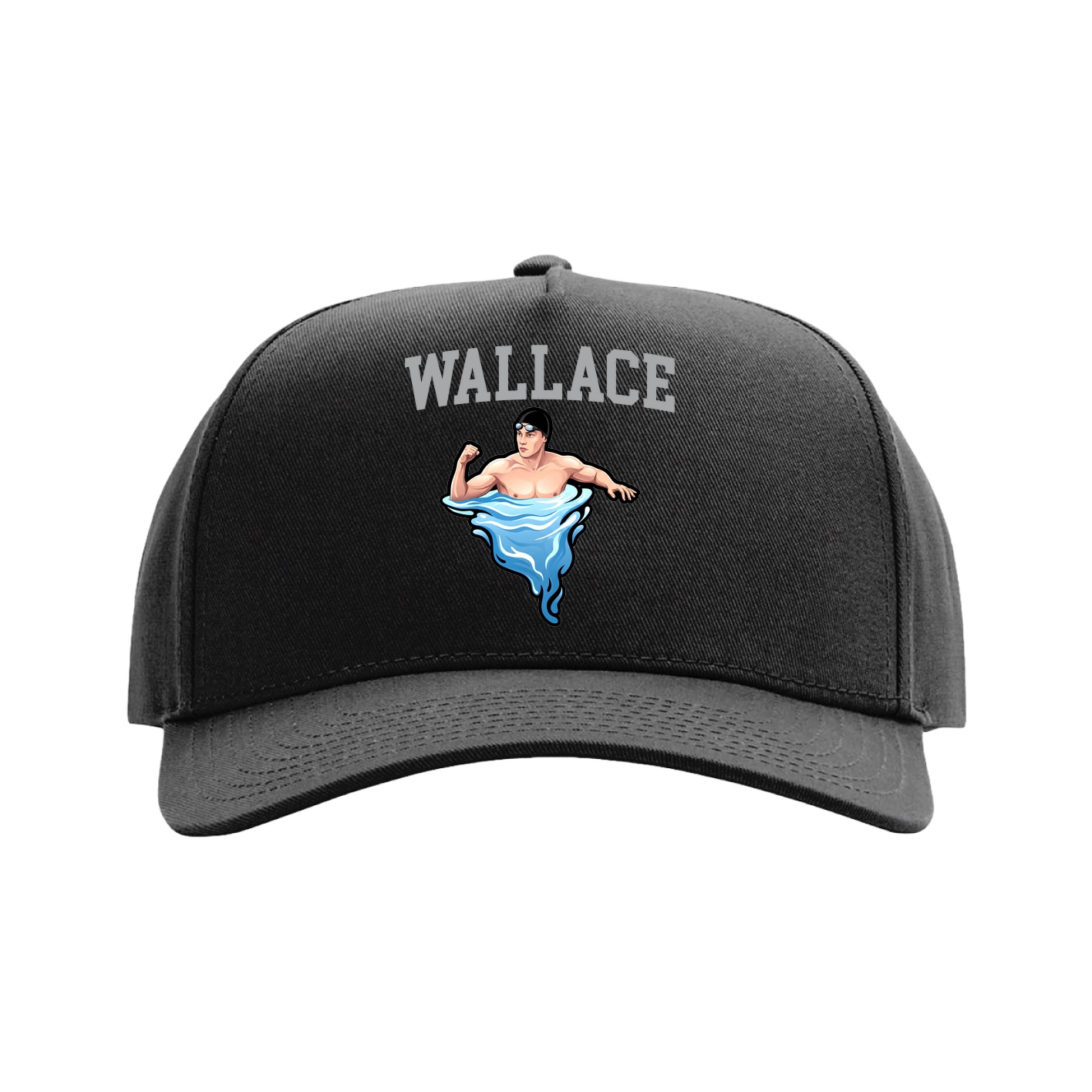 Full Fabric Five-Panel Champ Cap — Shirsey in Black