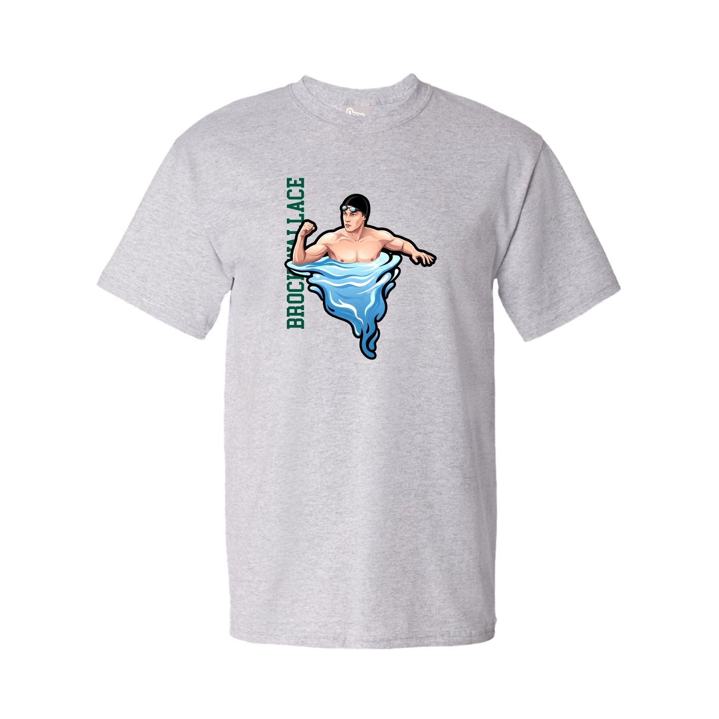 Youth Tee — Name Vertical in Grey