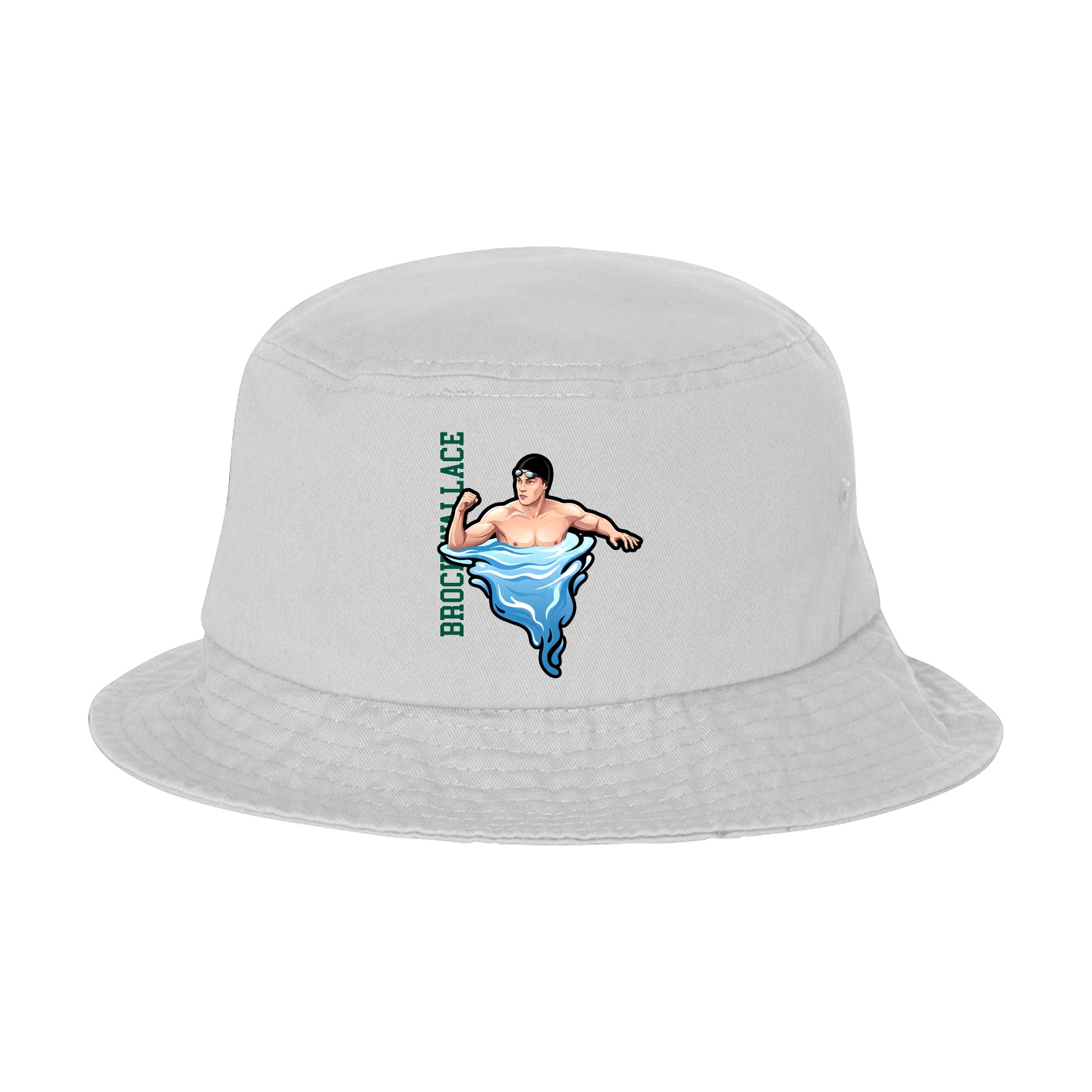 Bucket Cap — Name Vertical in White