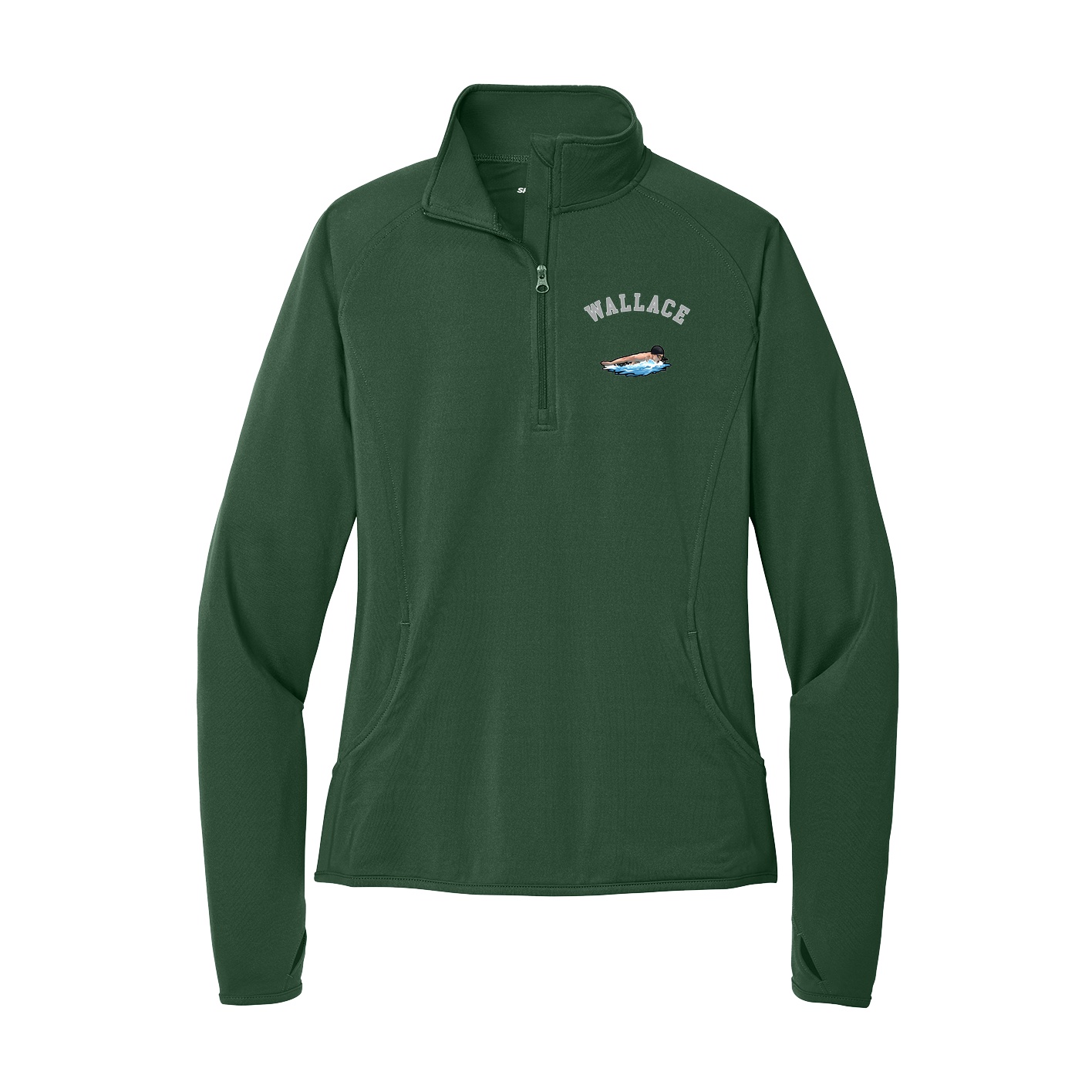 Women's Q-Zip Pullover — Shirsey Arch in Green