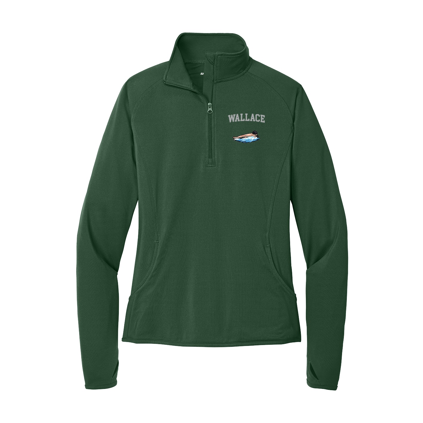 Women's Q-Zip Pullover — Shirsey in Green