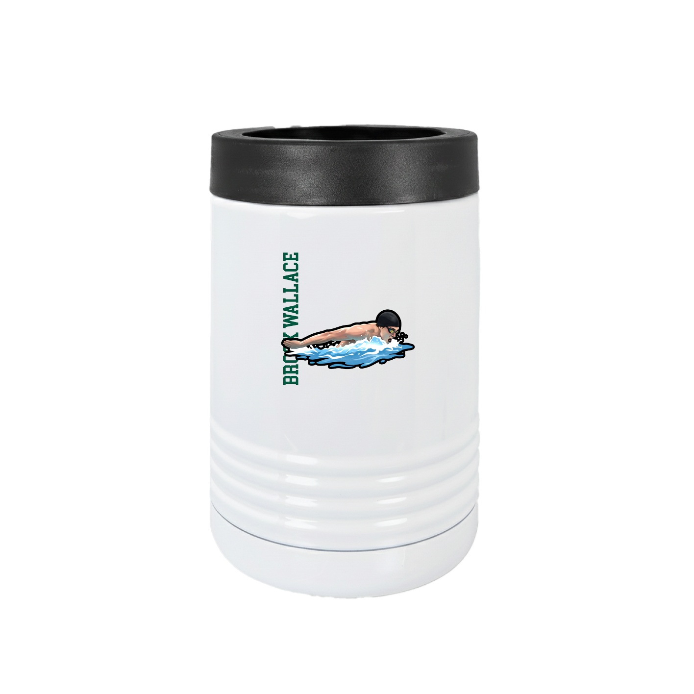 Beverage Holder — Name Vertical in White
