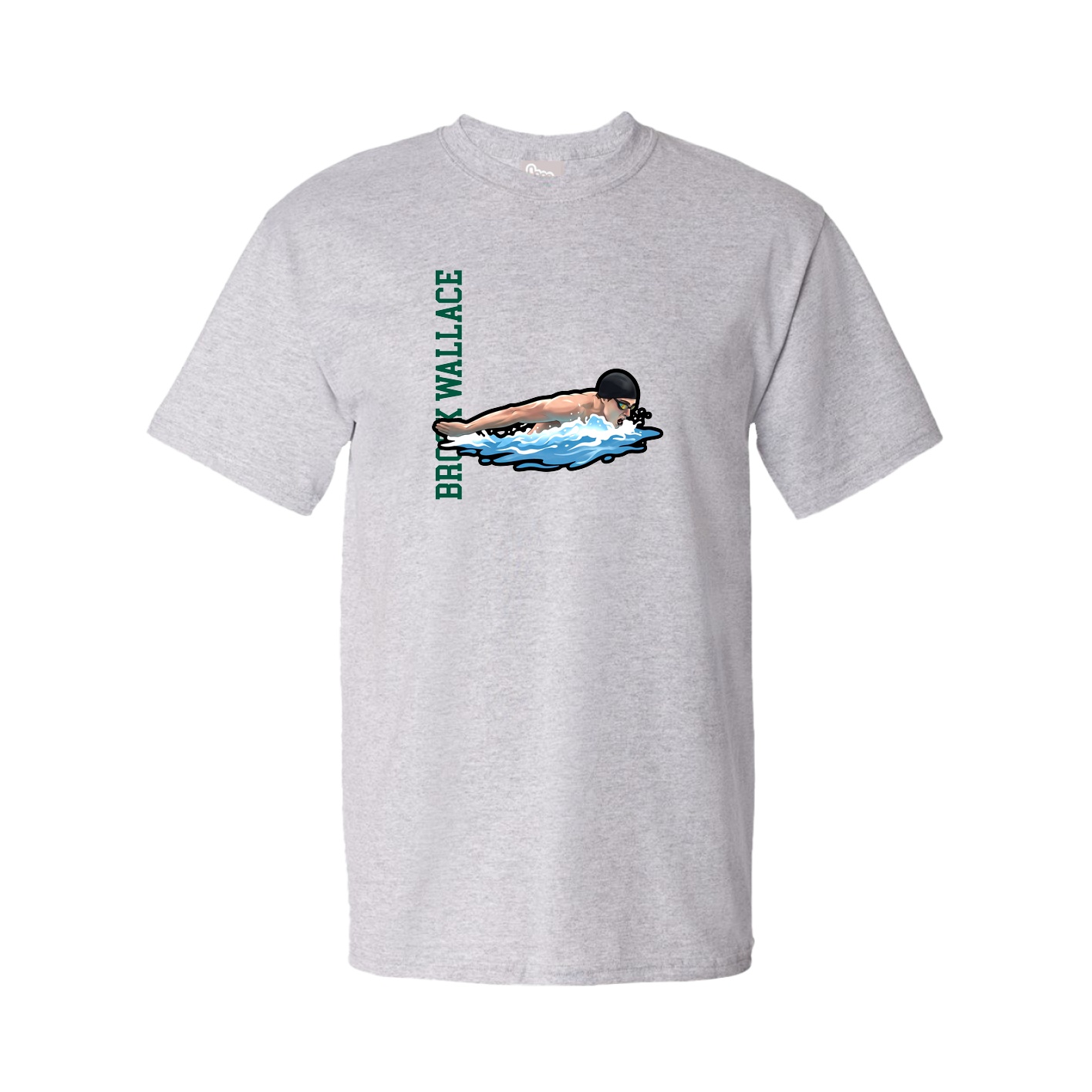 Tee — Name Vertical in Grey