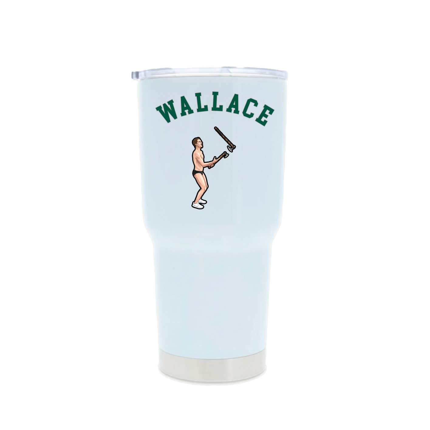 30oz Stainless Steel Tumbler — Shirsey Arch in White