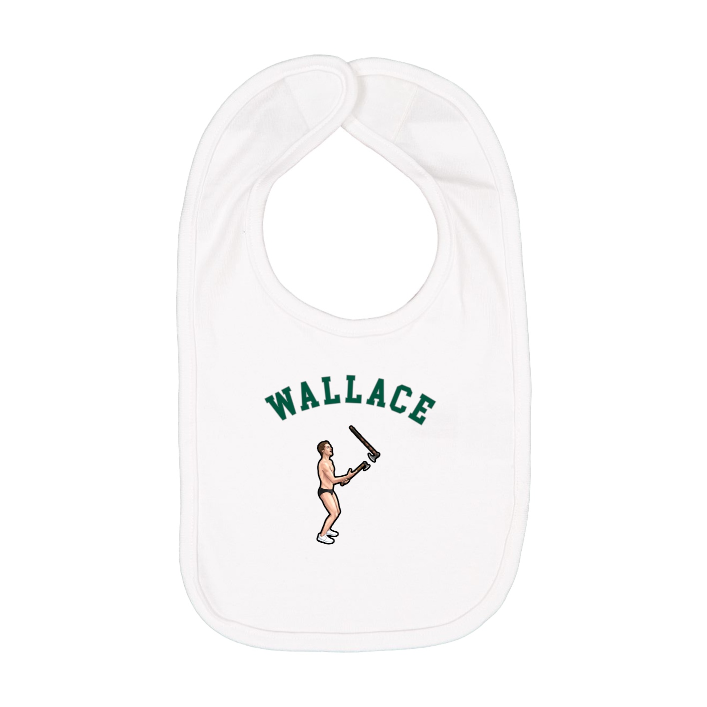 Infant Bib — Shirsey Arch in White