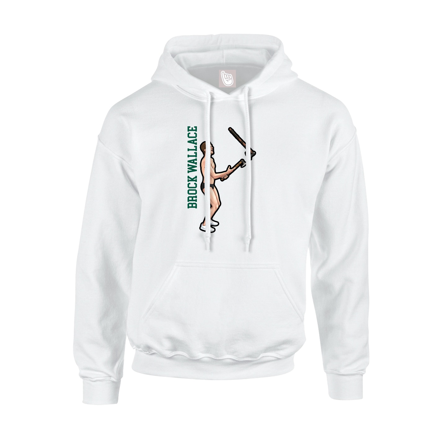 Youth Hoodie — Name Vertical in White