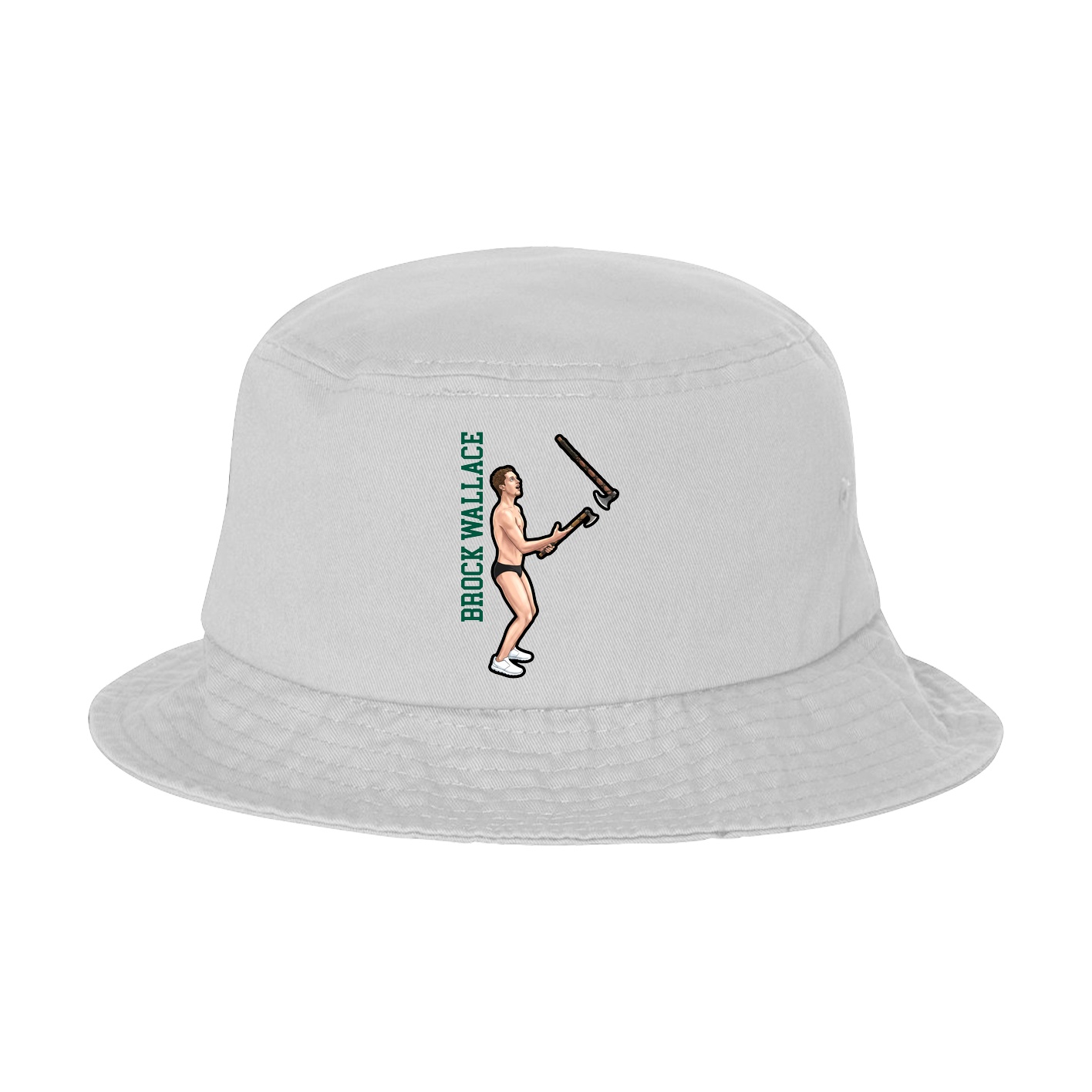 Bucket Cap — Name Vertical in White